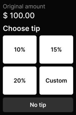 Tipping options