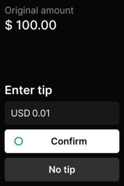 Tipping prompt