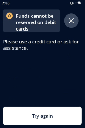 Funding source does not support authorization adjustment
